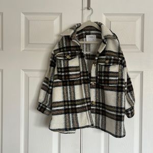 Zara kids plaid statement jacket